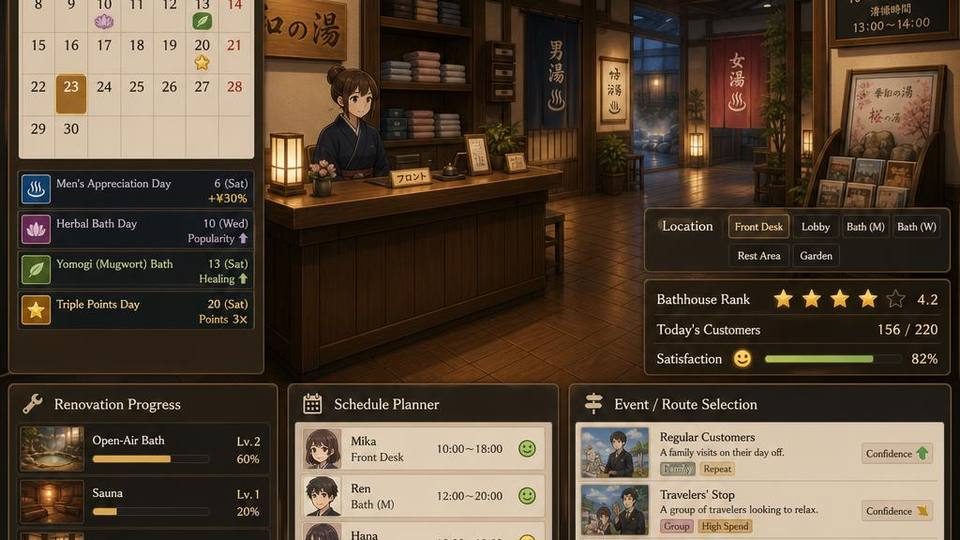 背德浴场 四时段行动 演示图 6